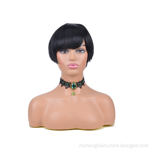 100% Human Hair Brazilian Short Pixie Cut Wigs